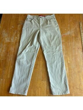Straight Leg Jeans Beige Khaki Gloria Vanderbilt Tag 6 Short Fits Like 28X28